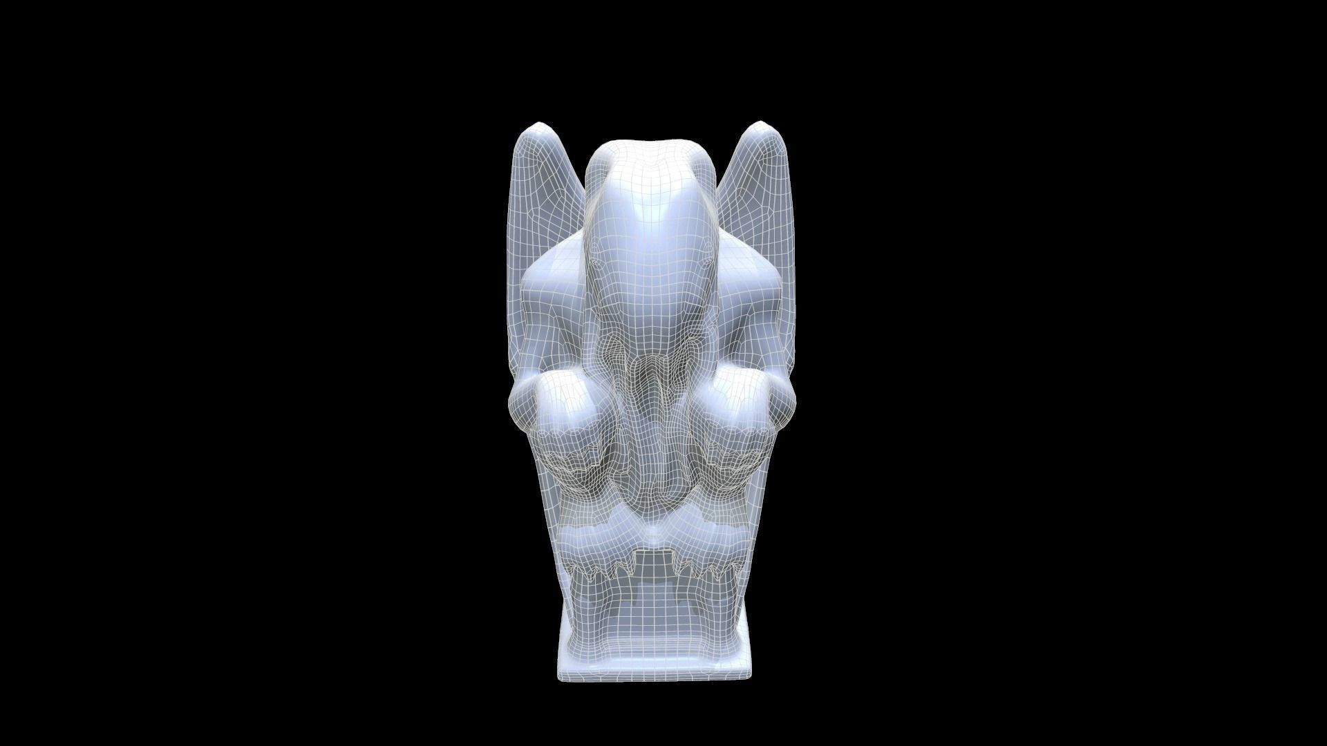 Statue Stone Medieval Low-poly 3D model_18