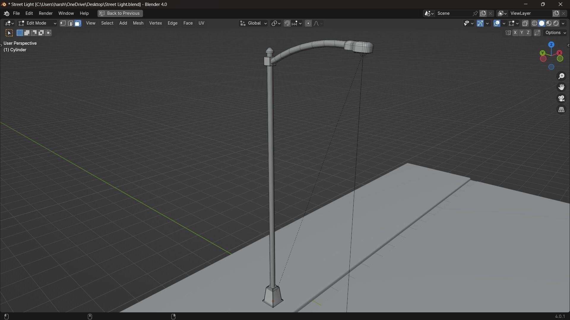 Street Light Free low-poly 3D model_4