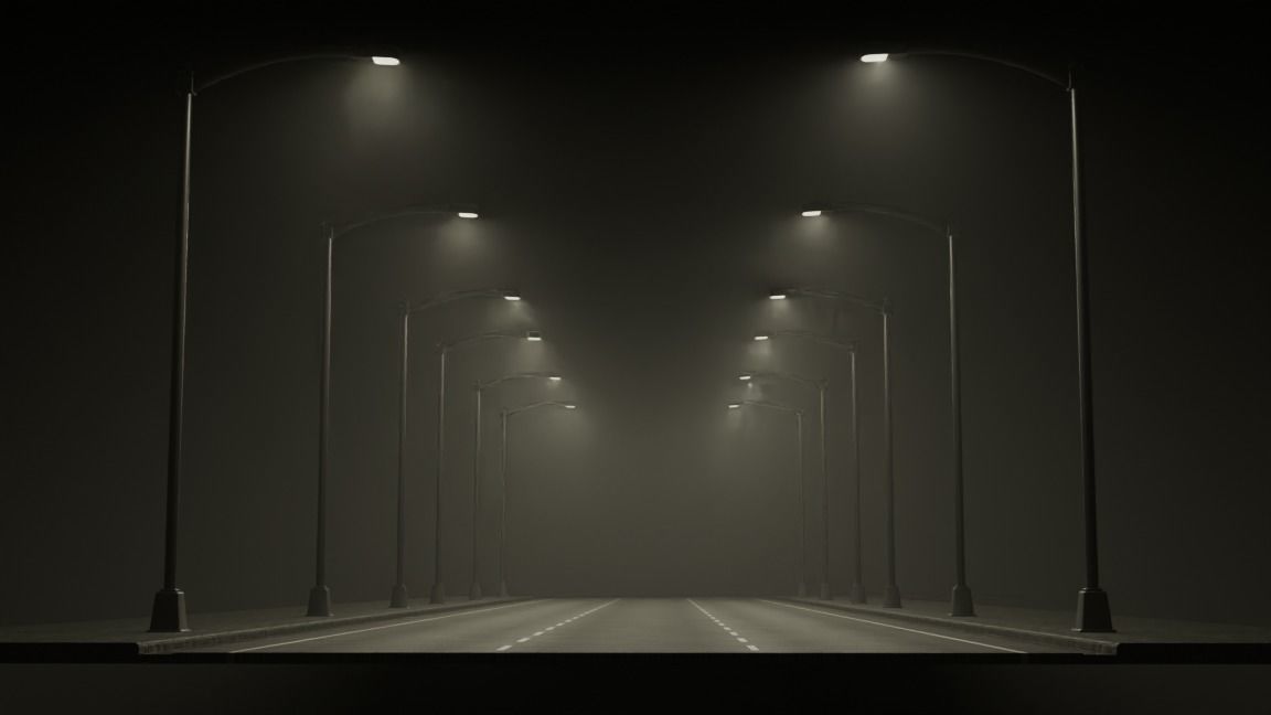 Street Light Free low-poly 3D model_1