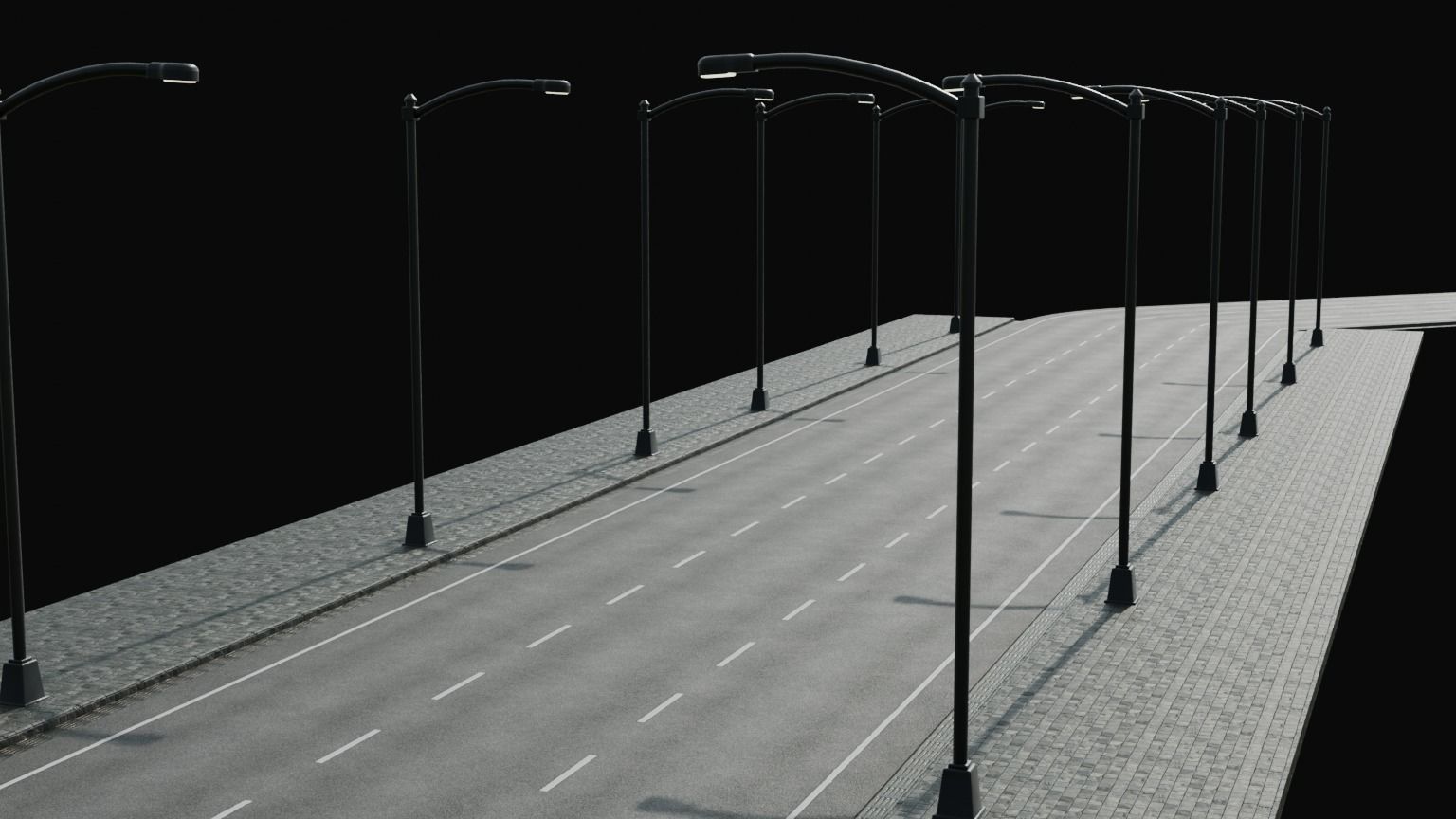Street Light Free low-poly 3D model_2