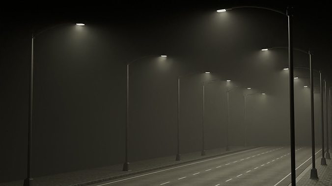 Street Light Free low-poly 3D model