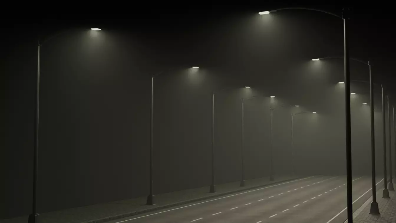 Street Light Free low-poly 3D model_0