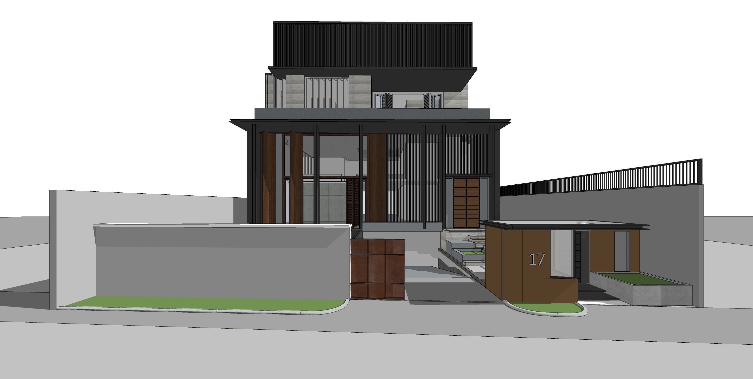 Residence 17 Sketchup 3D Model and D5 Render Module 3D model_9