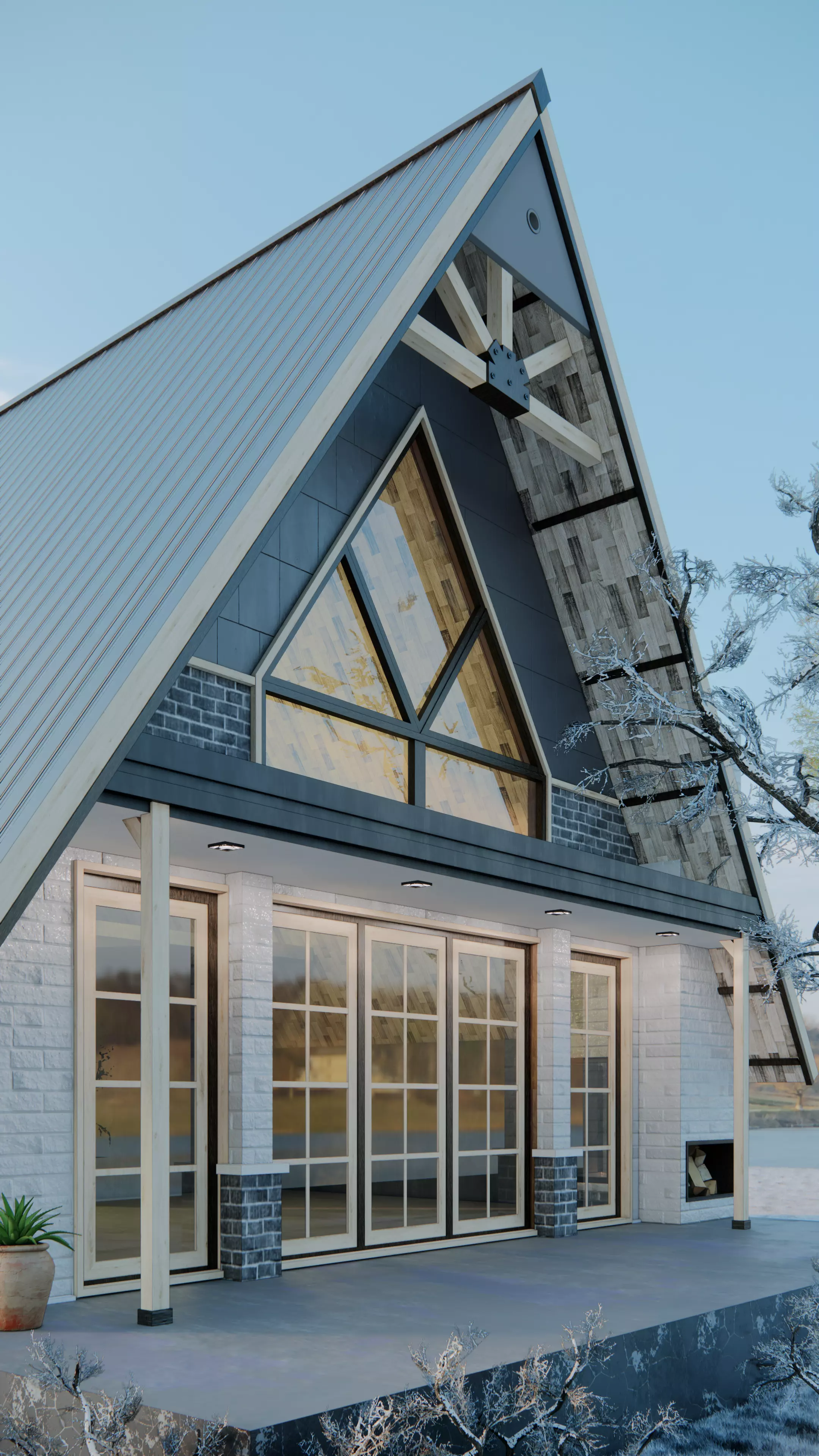 A-Frame House Low-poly 3D model
