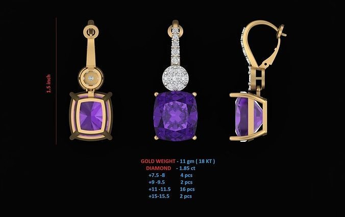 Earrings 3D print model