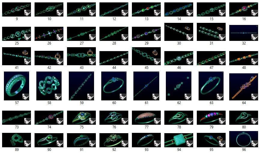 280 Pcs 3dm File Bracelets Pack Jewellery Set Collection Pack 3D print model_2