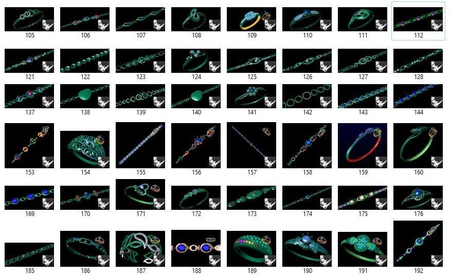 280 Pcs 3dm File Bracelets Pack Jewellery Set Collection Pack 3D print model_4