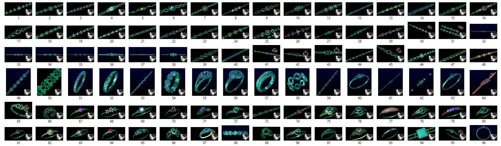 280 Pcs 3dm File Bracelets Pack Jewellery Set Collection Pack 3D print model_5