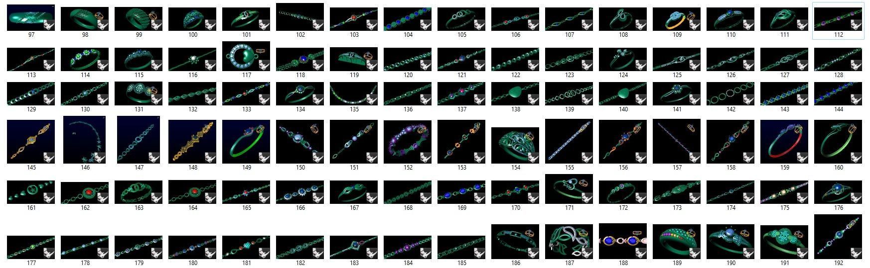 280 Pcs 3dm File Bracelets Pack Jewellery Set Collection Pack 3D print model_6