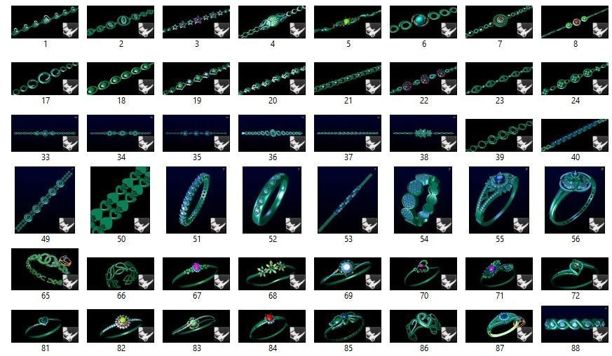 280 Pcs 3dm File Bracelets Pack Jewellery Set Collection Pack 3D print model_1