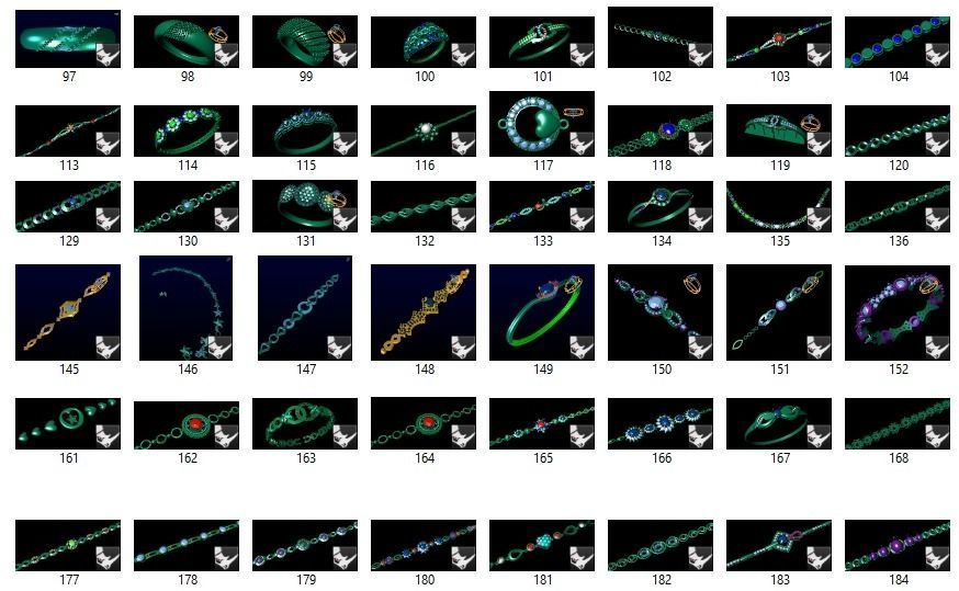 280 Pcs 3dm File Bracelets Pack Jewellery Set Collection Pack 3D print model_3