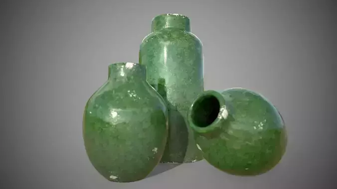 Ceramic flower pots  3D model