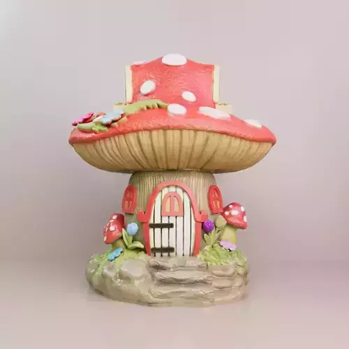 FANTASY MUSHROOM HOUSE DECORATION