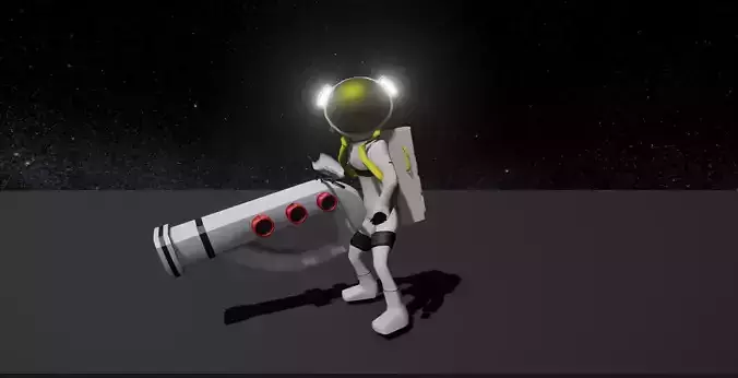 astro guy Low-poly 3D model