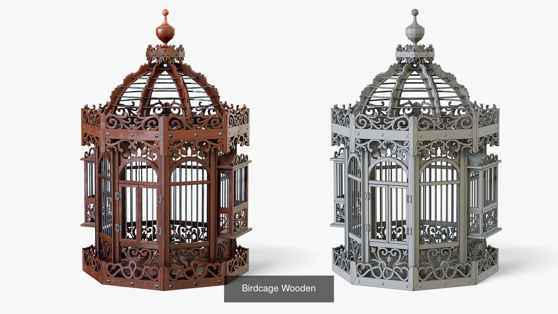 Bird Cages 3D Model Collection_11