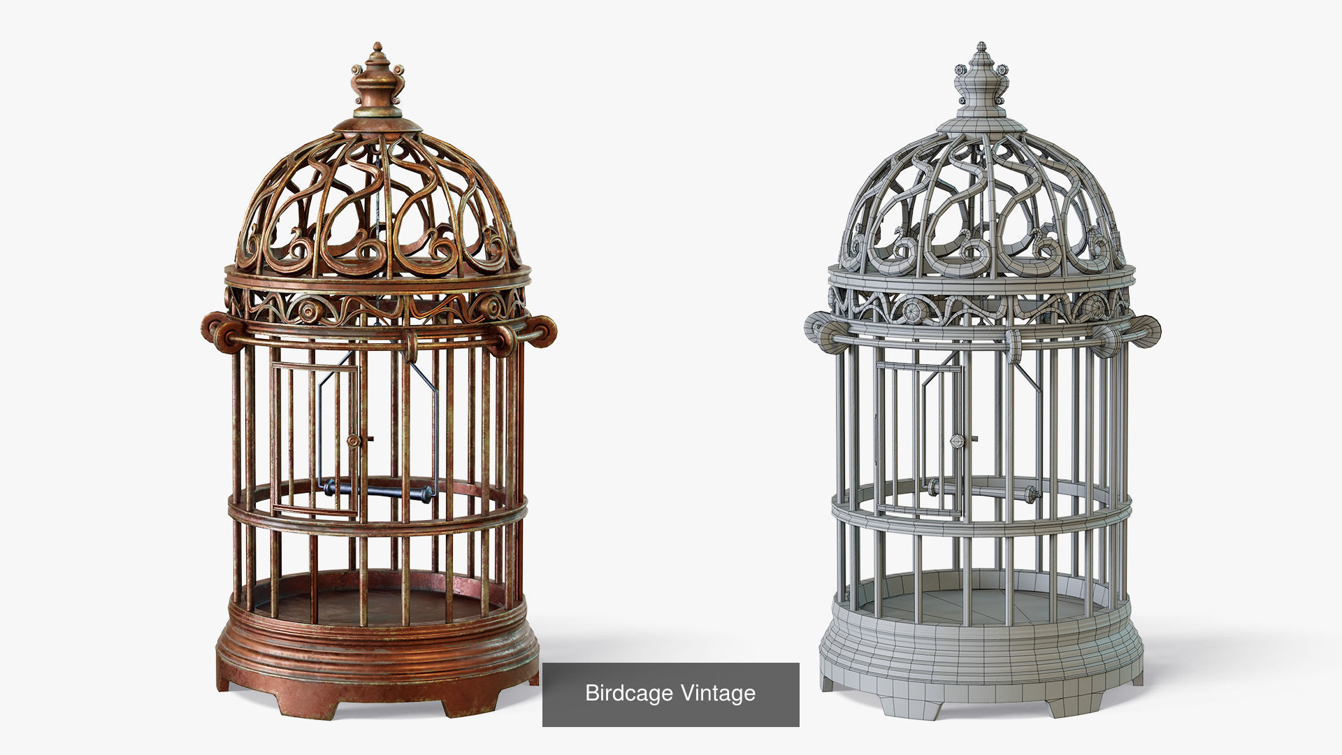 Bird Cages 3D Model Collection_5