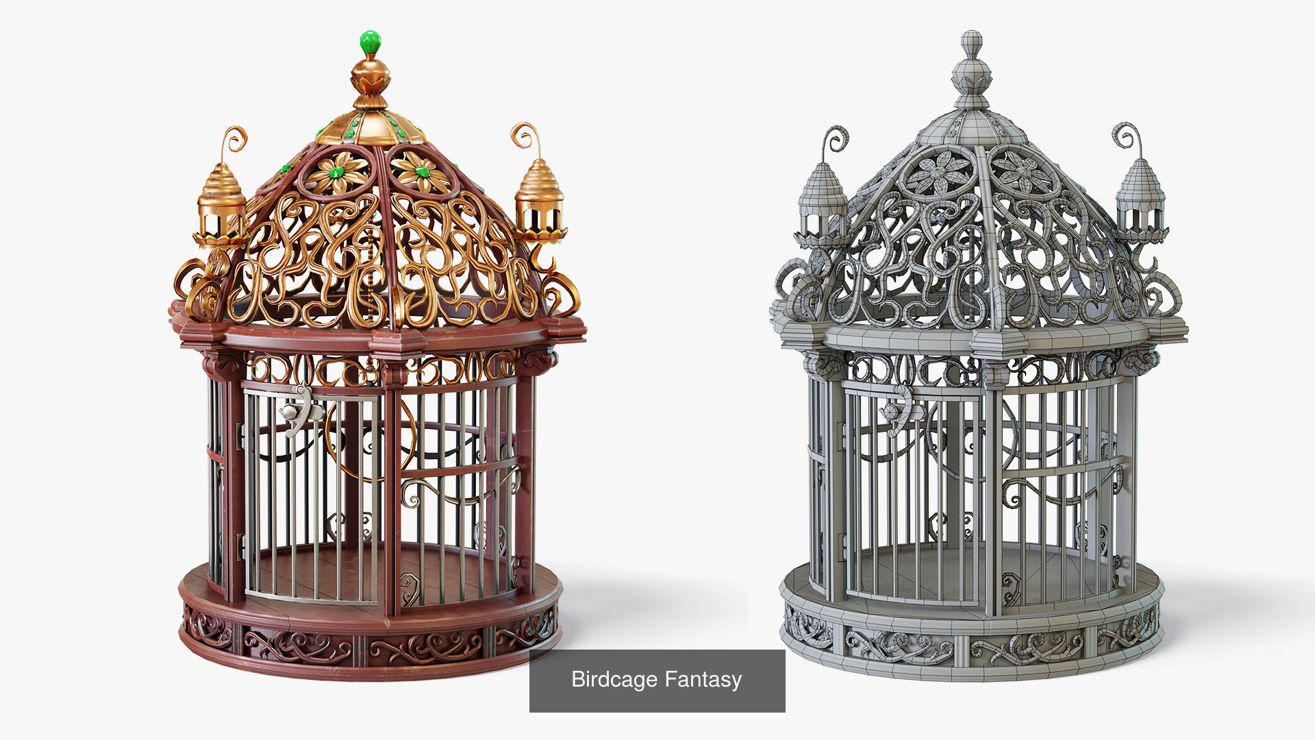 Bird Cages 3D Model Collection_4