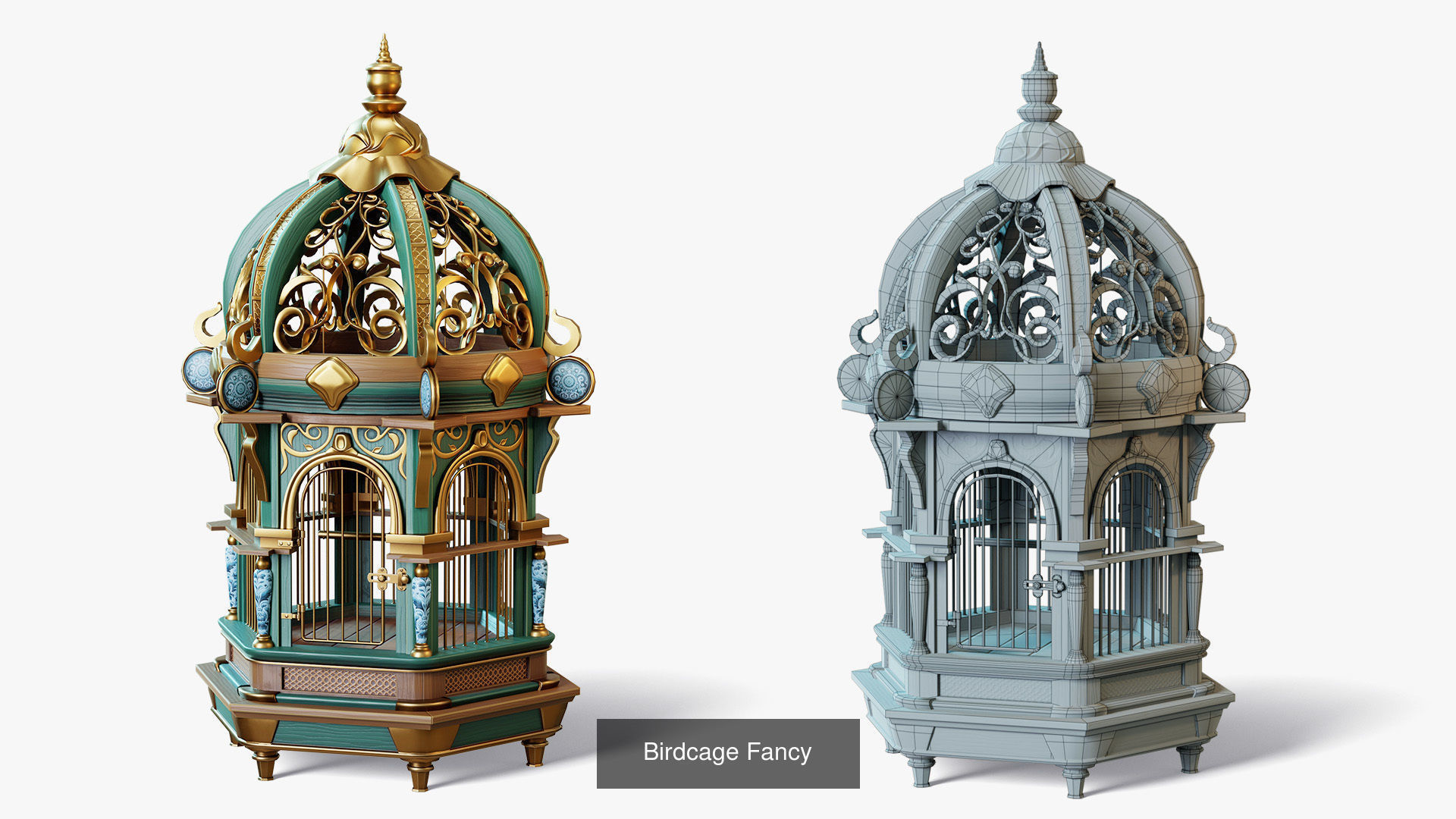 Bird Cages 3D Model Collection_1