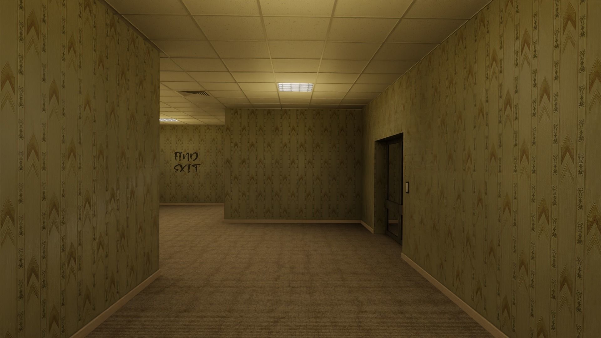 The Backrooms Maze 3D model_11