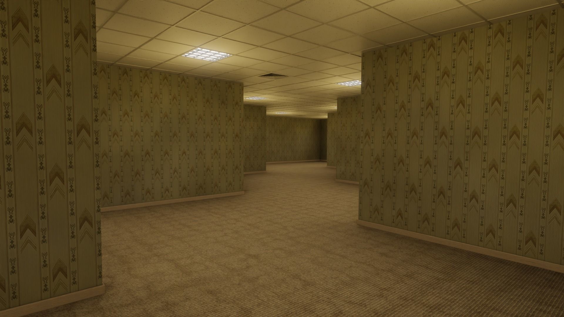 The Backrooms Maze 3D model_7