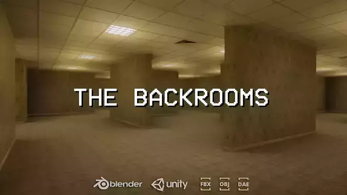 The Backrooms Maze 3D model