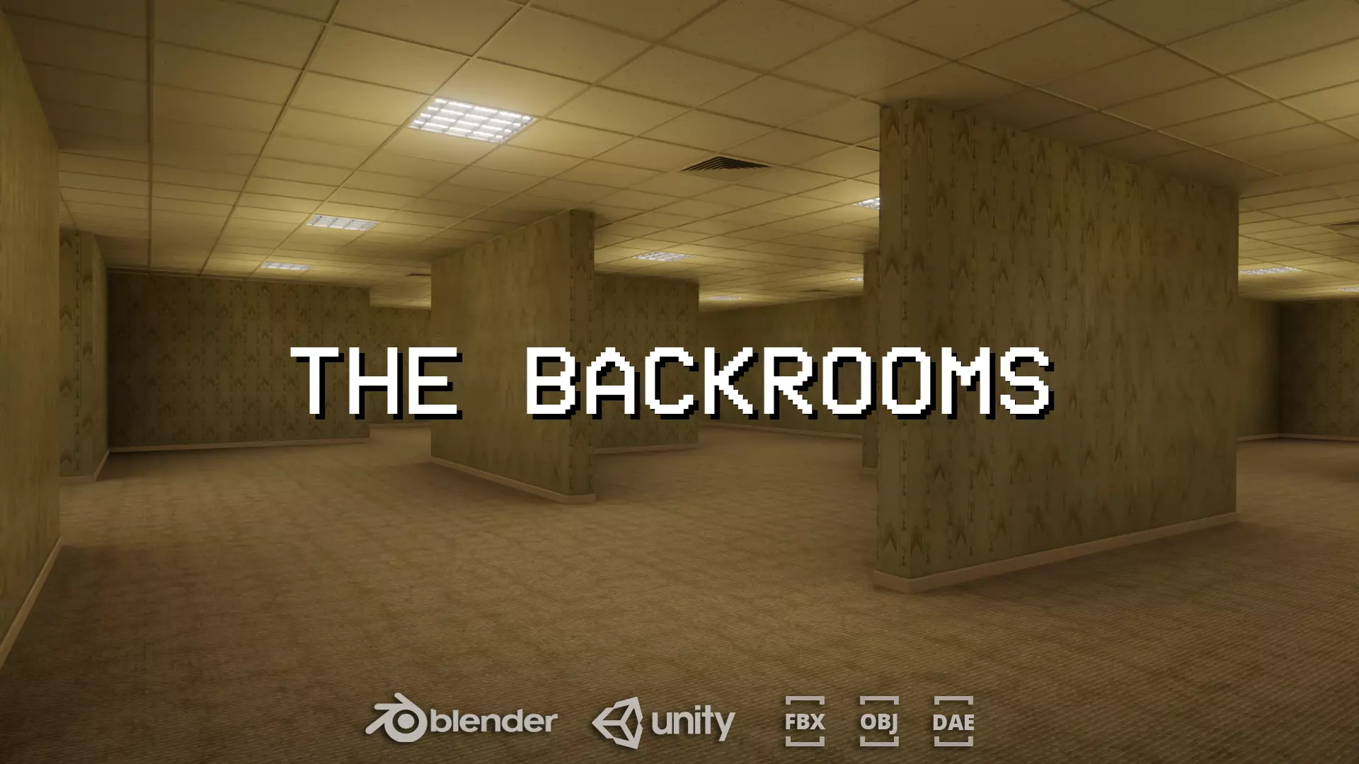 The Backrooms Maze 3D model_0