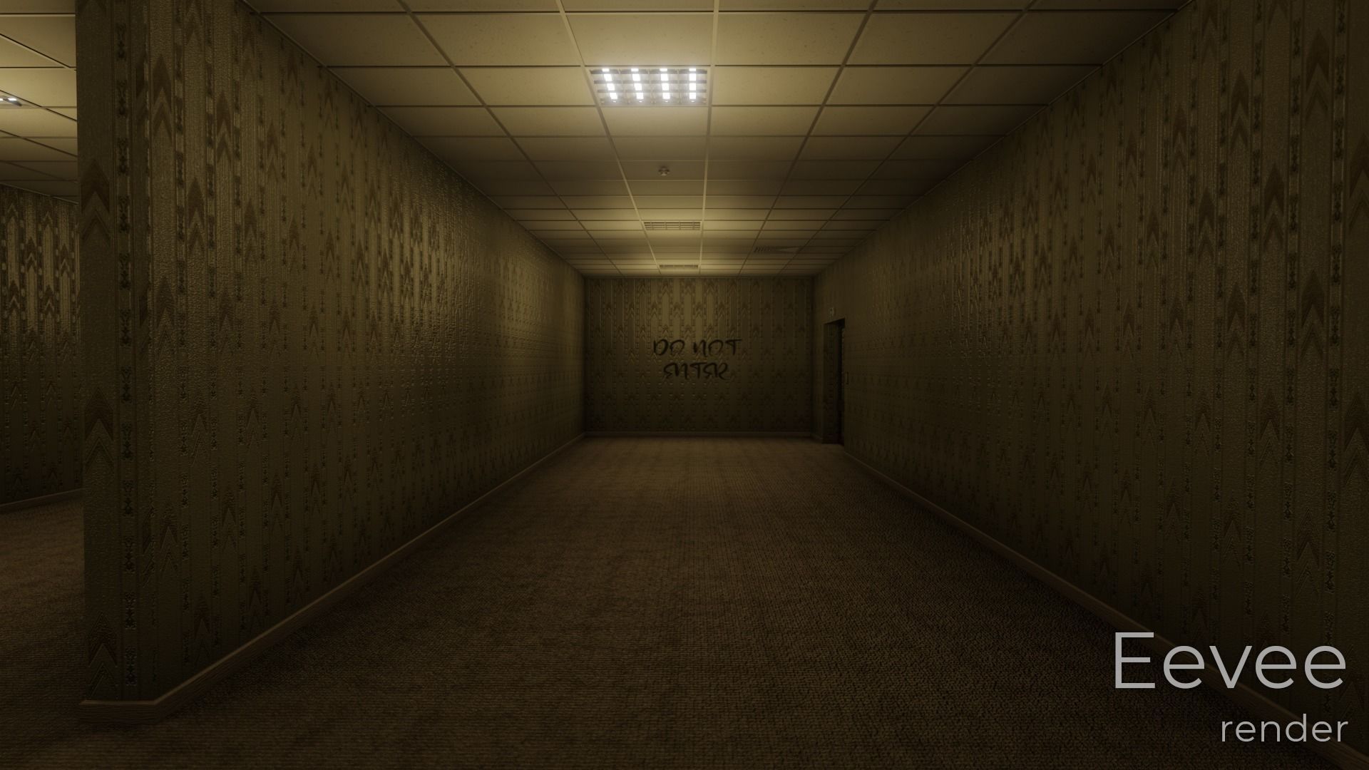 The Backrooms Maze 3D model_14