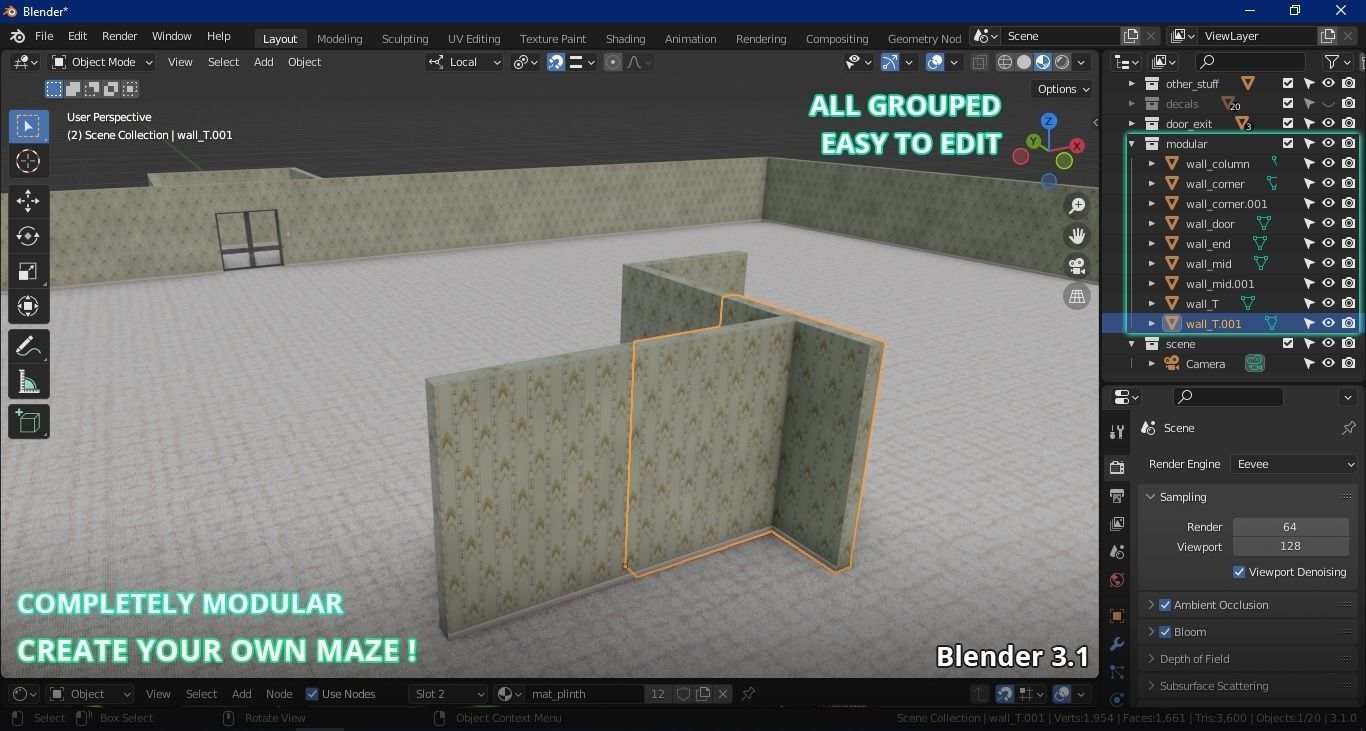 The Backrooms Maze 3D model_16