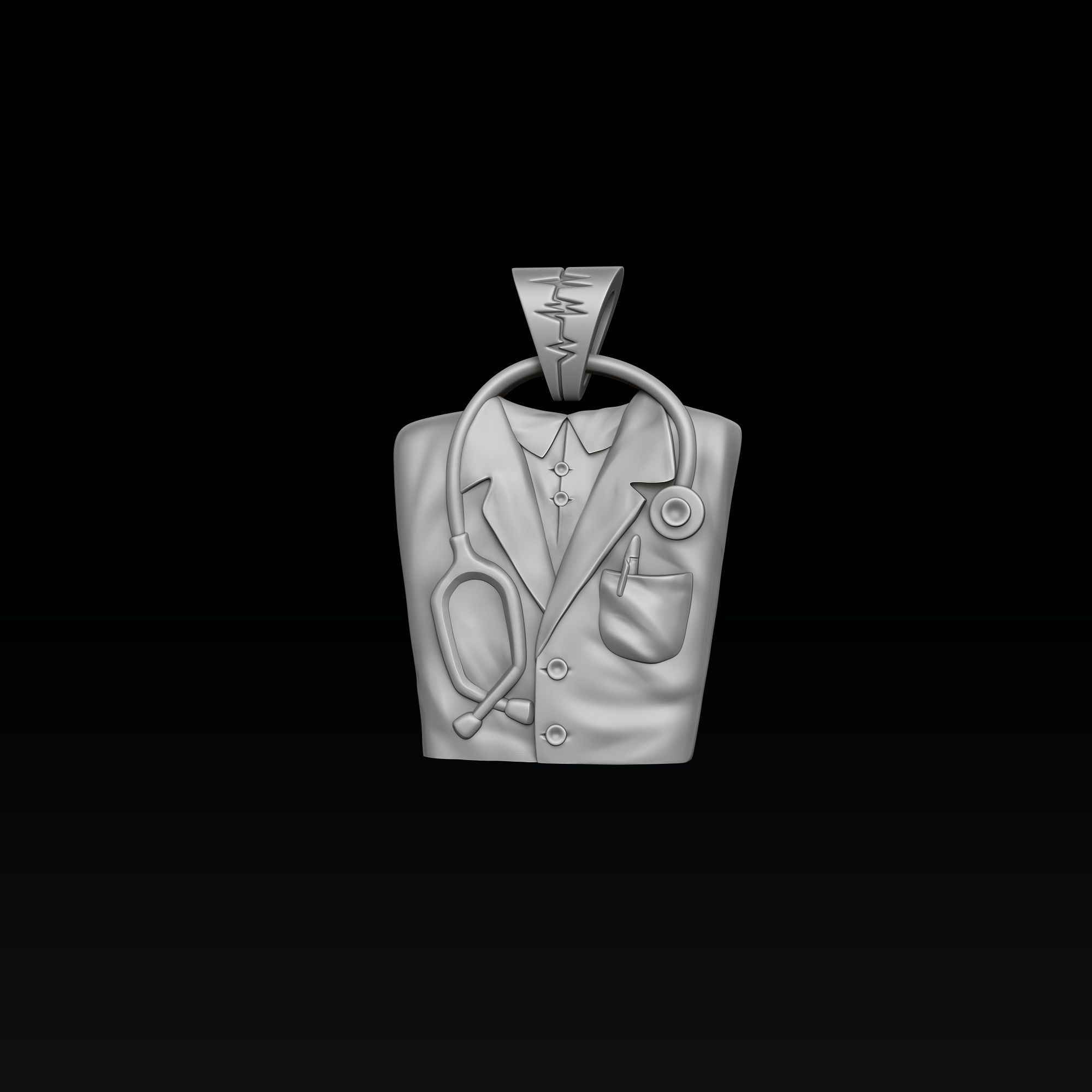 Doctor Pendant 3D print model_3