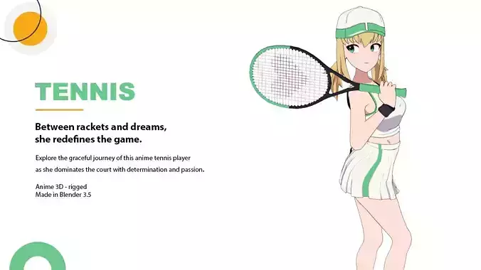 Anime Girl - Tennis Game