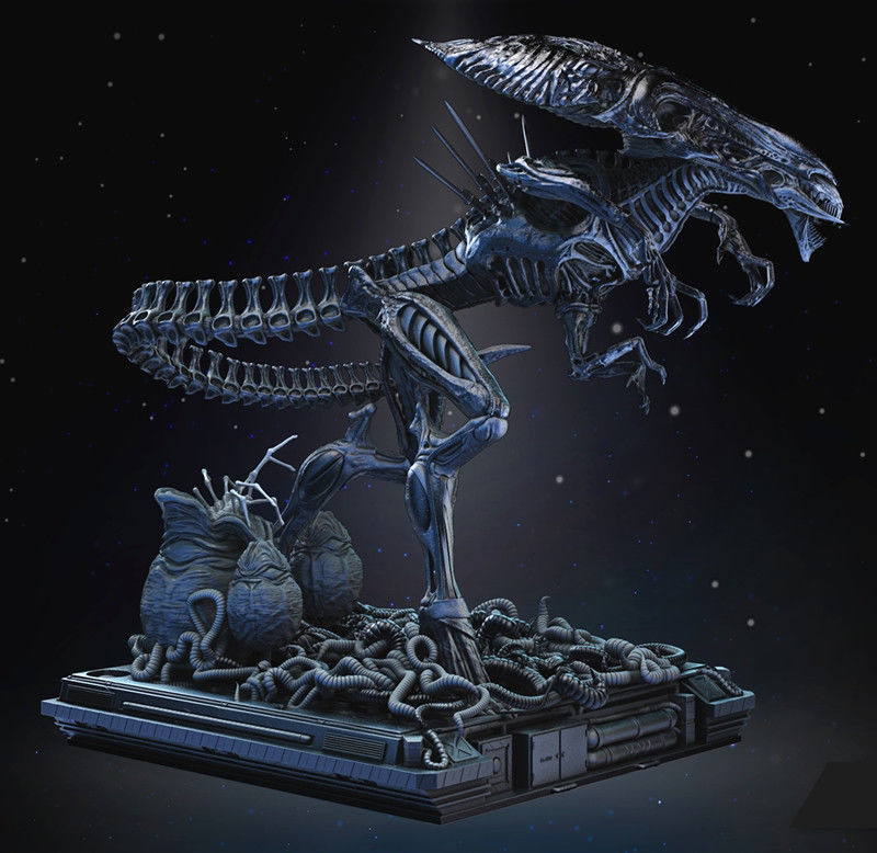  Queen Alien Statue 3D Printed 600mm 3D print model_1