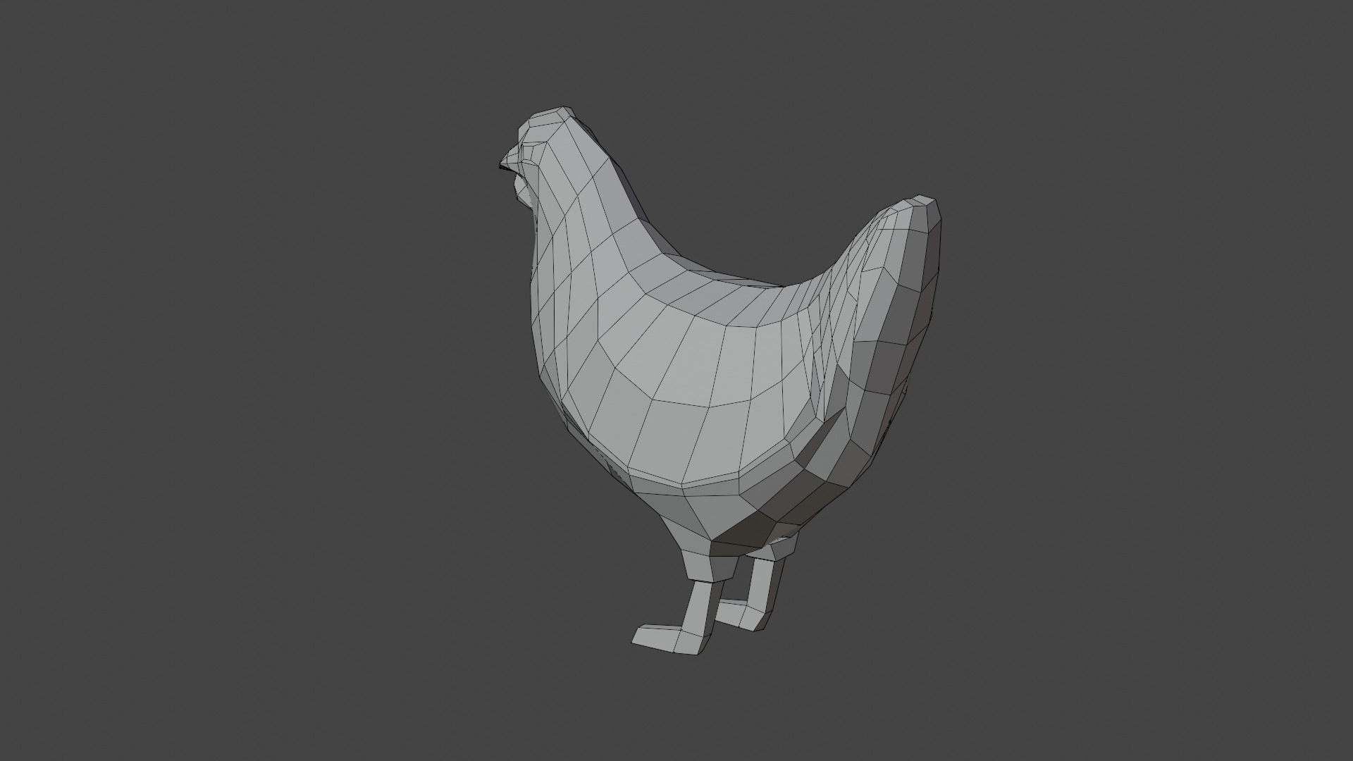 Stylized CHICKEN Low-poly 3D model_6