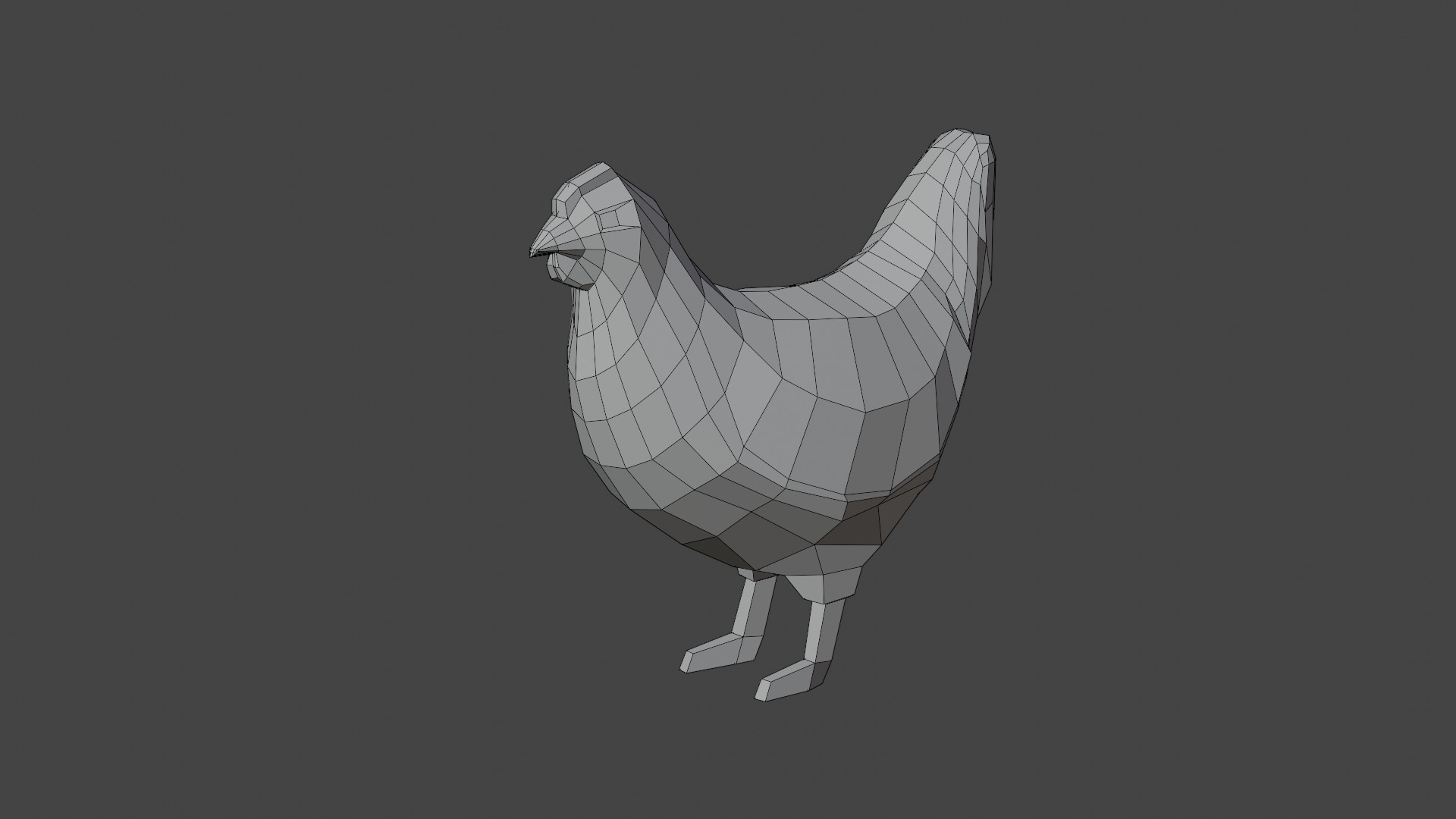 Stylized CHICKEN Low-poly 3D model_5