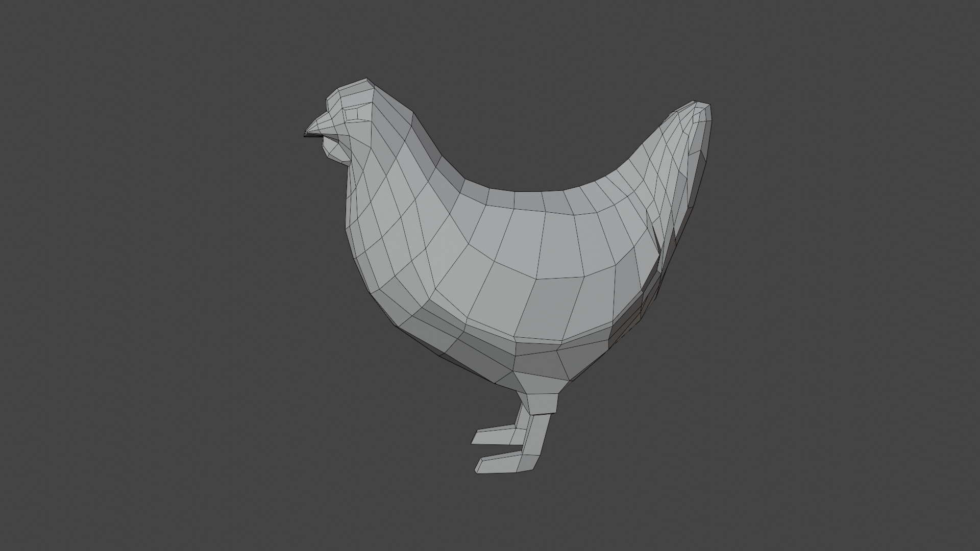 Stylized CHICKEN Low-poly 3D model_10