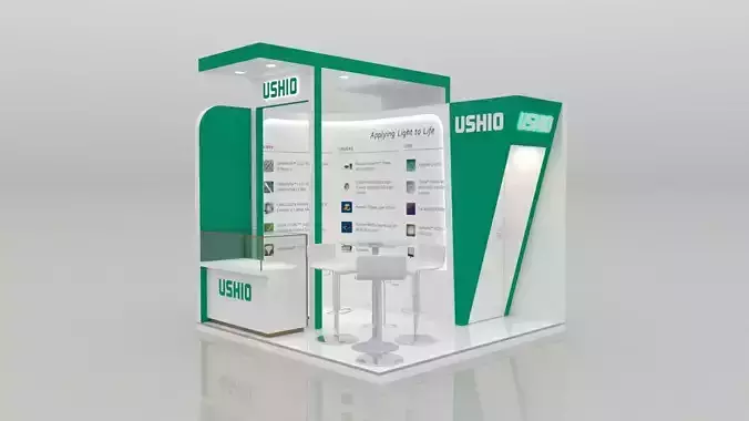 exhibition design USHIO 3x3 sqm