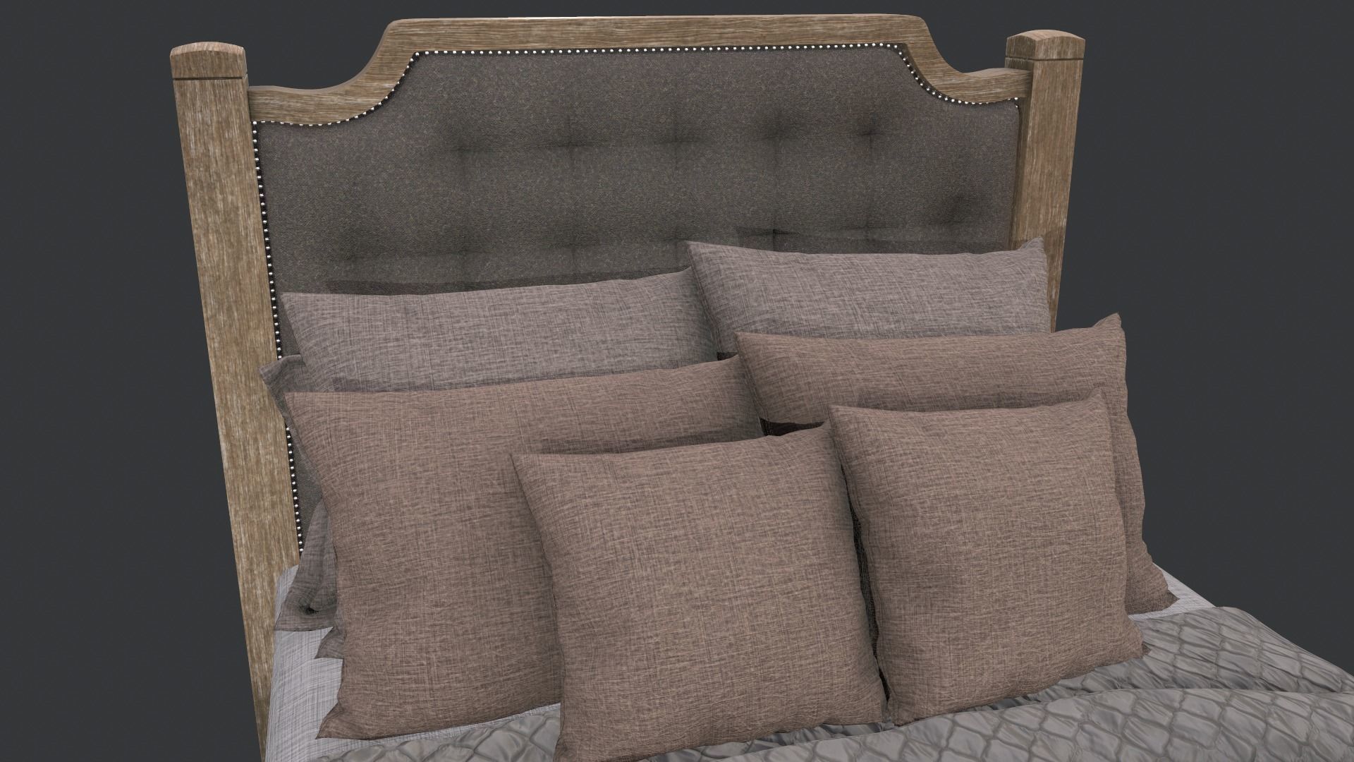 Bed Set 3D model_3