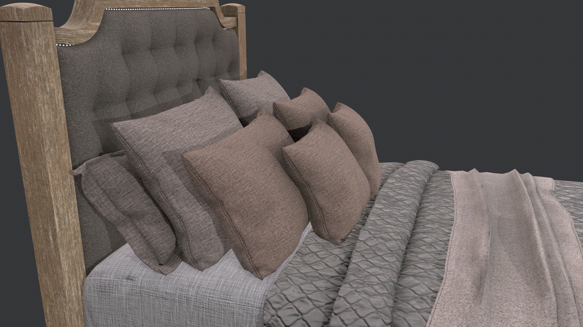 Bed Set 3D model_4