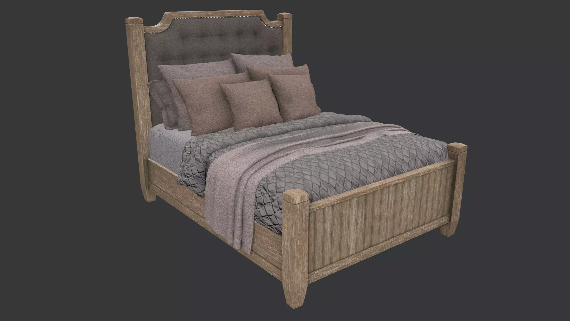 Bed Set 3D model_0