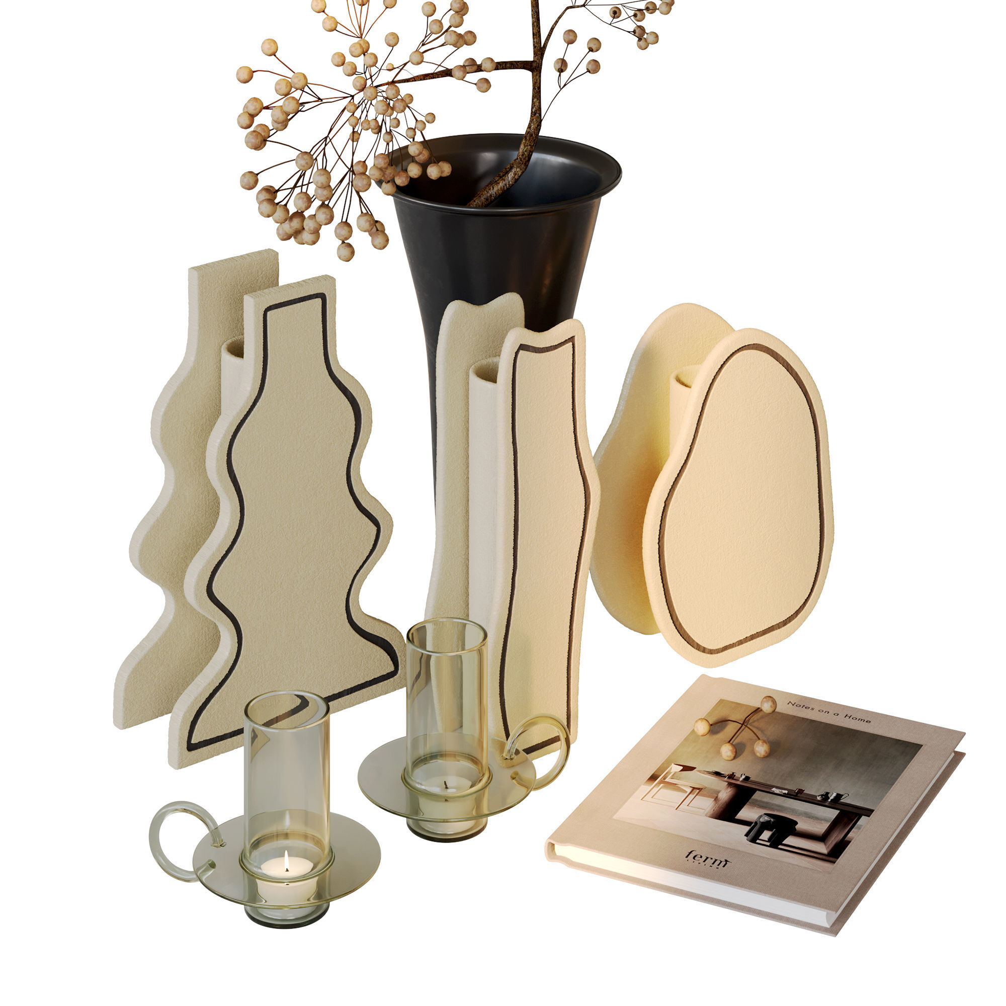 Decorative set fermliving 3D model_3