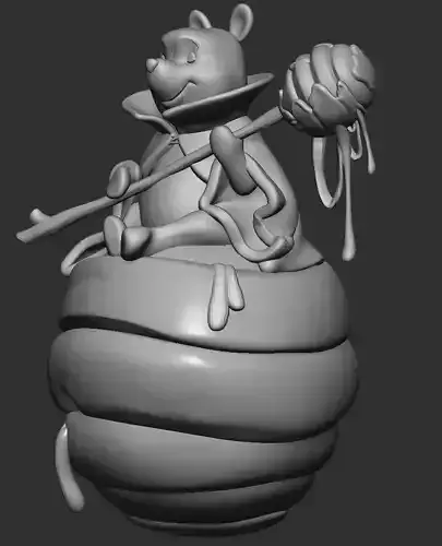 Hunny Wizard Lorcana 3D Model Winnie The Pooh 3D print model