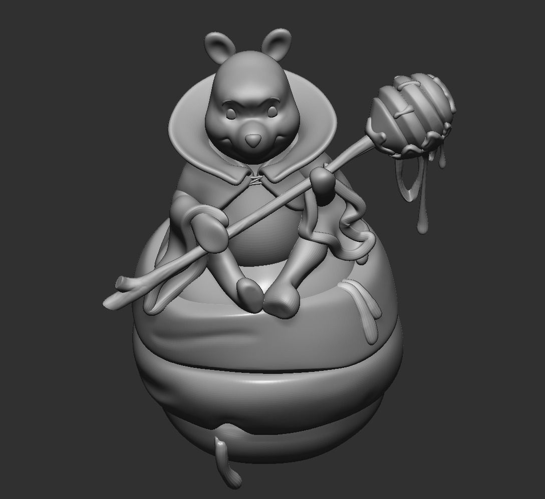 Hunny Wizard Lorcana 3D Model Winnie The Pooh 3D print model_2