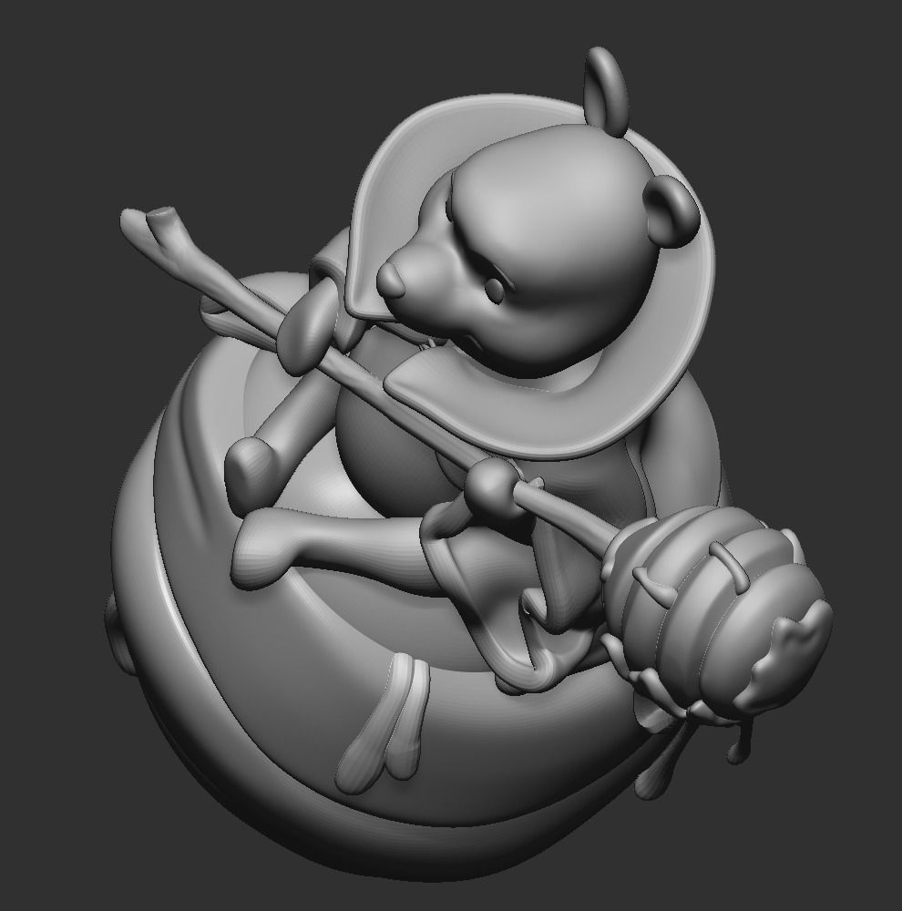 Hunny Wizard Lorcana 3D Model Winnie The Pooh 3D print model_1