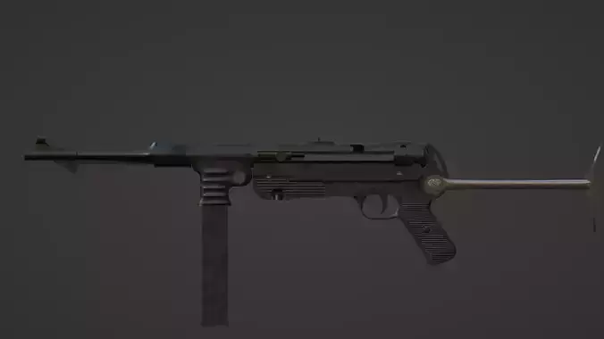 MP-40 Submachine Gun - Game Ready