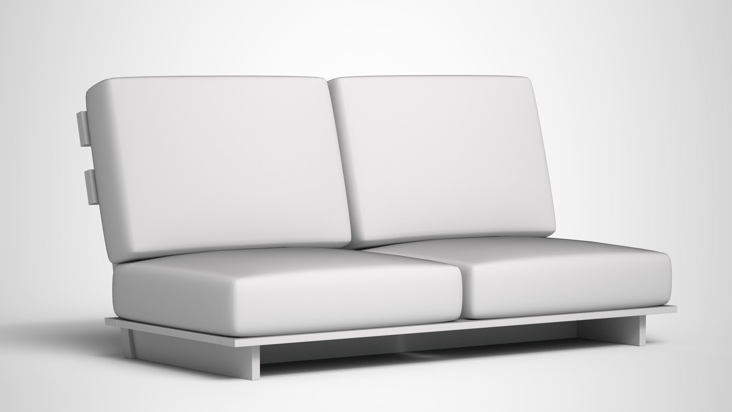 High-Quality Wood Sofa 3D Model Low-poly 3D model_4