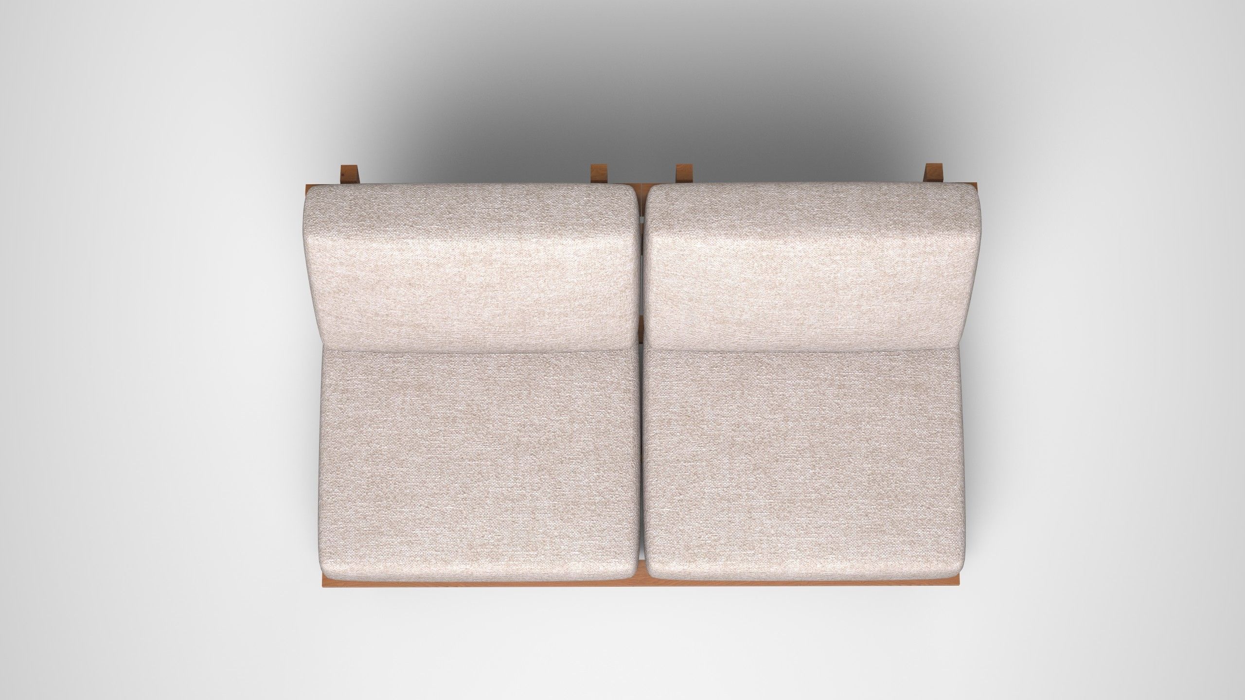 High-Quality Wood Sofa 3D Model Low-poly 3D model_2