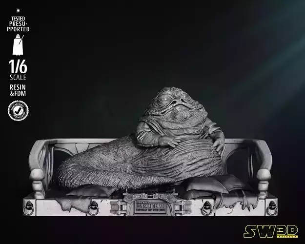 STAR WARS Jabba Sculpture Tested for 3D printing