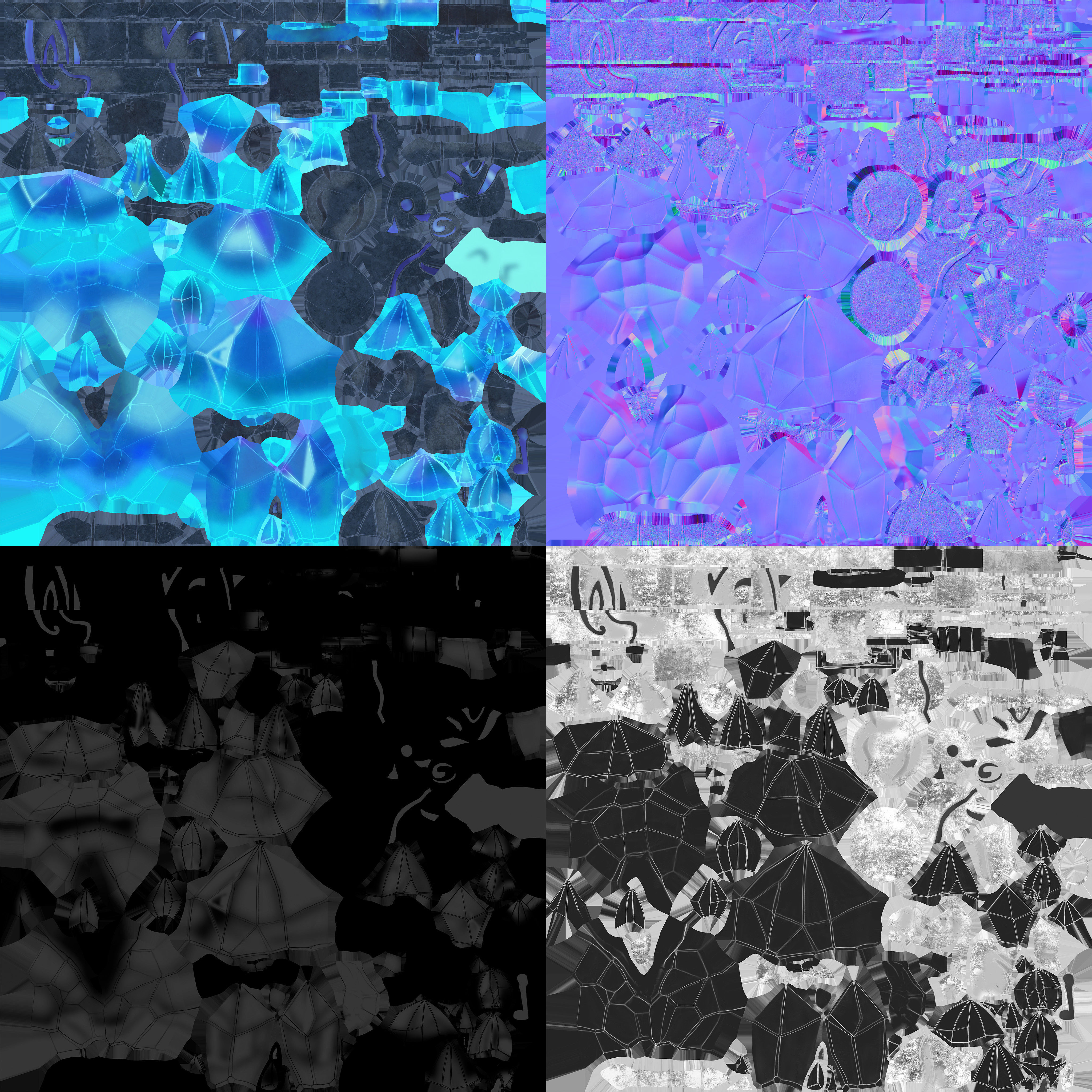 Icebronze - Golem Low-poly 3D model_13