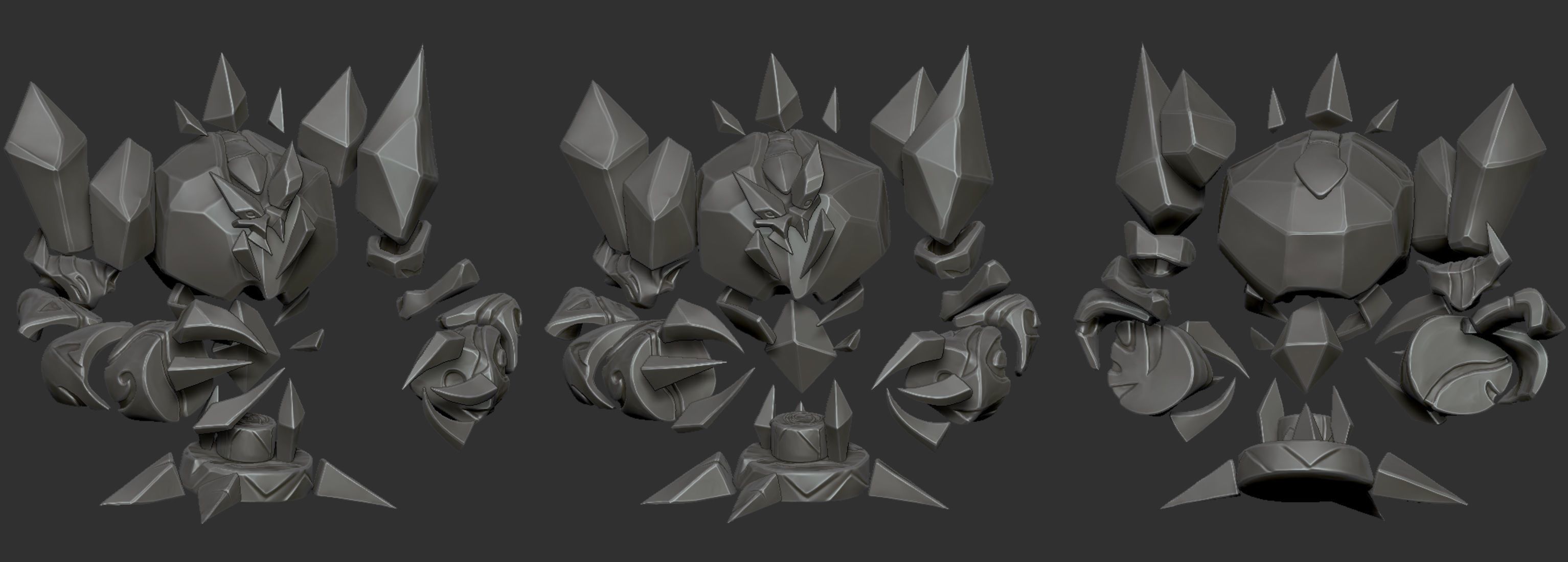 Icebronze - Golem Low-poly 3D model_11