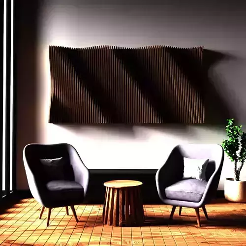 Wavy Curved Parametric Wall Panel Model and Cnc File