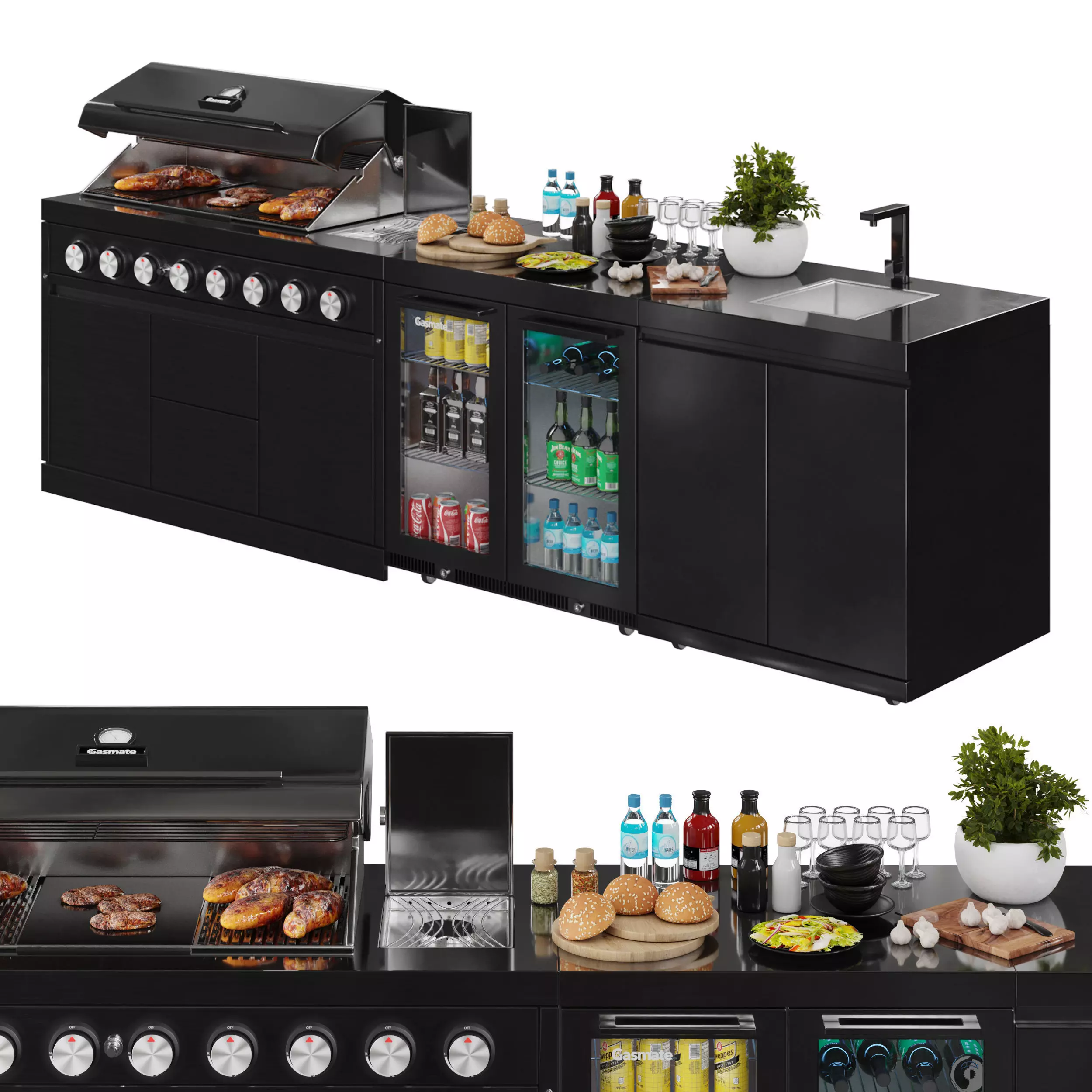 Gasmate Nova Outdoor Kitchen 3D model_0